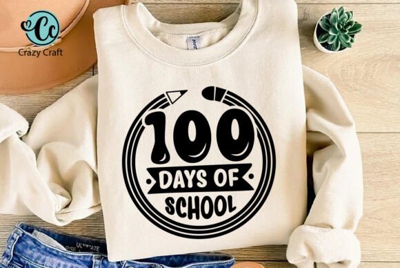 100 Days of School Svg, T-Shirt Designs