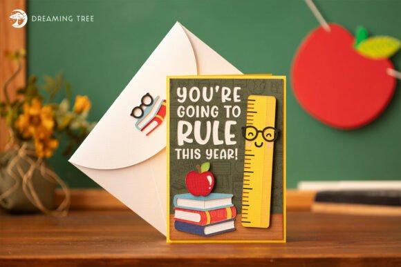 3D SVG School Card for Handmade Creators