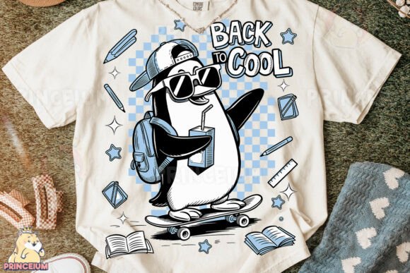 Back to Cool Penguin Graphics for T-Shirts
