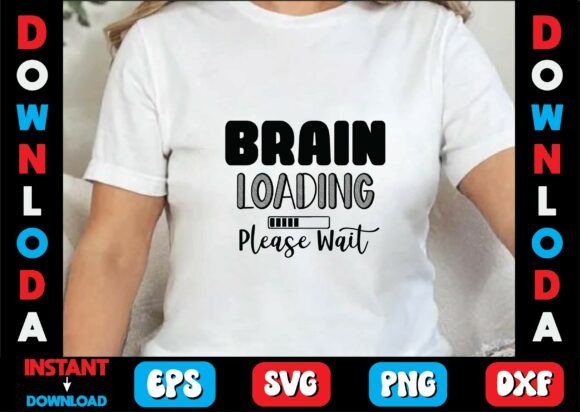 Brain Loading… Please Wait Svg Design Graphics