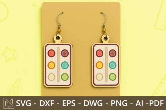 Football Earrings SVG File for Laser Cutting