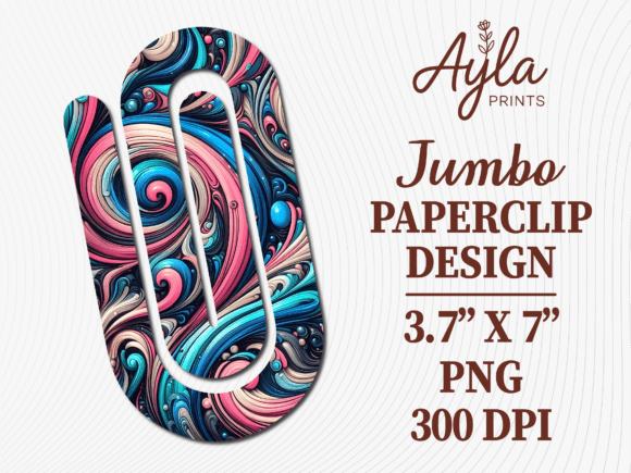 Galaxy Psychedelic Jumbo Paperclip: Graphics for Crafts