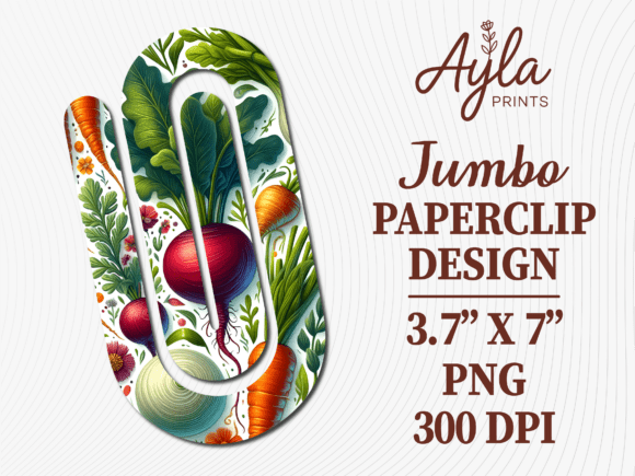 Organic Veggie Garden Jumbo Paperclip: Graphics & Crafts