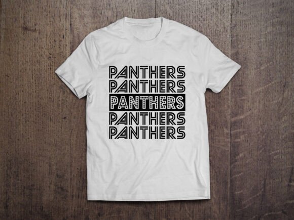 Panthers Text Design Vector: Graphics for T-Shirt Designs