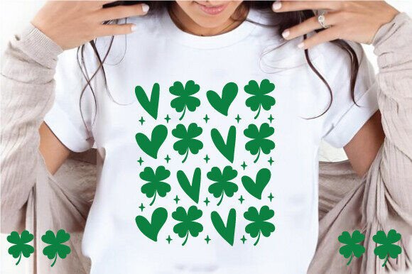 Shamrock Long Sleeve Shirt, Valentine SVG