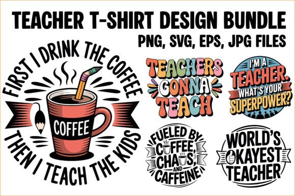 Teacher T-Shirt Print Design Bundle